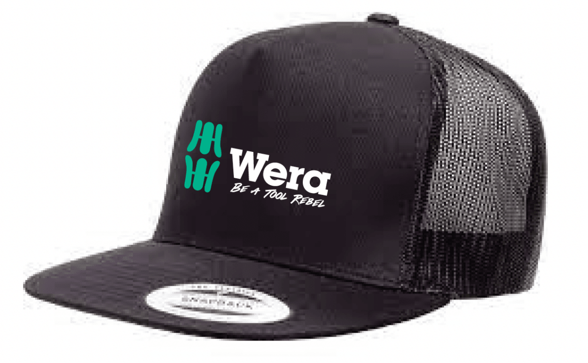Wera Mesh Back Embroidered Trucker Cap Black WERATRTRUCKERCAP